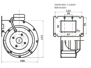 DMUCHAWA WENTYLATOR RV 12 R do kotła, pieca EWMAR Rodzaj wentylator