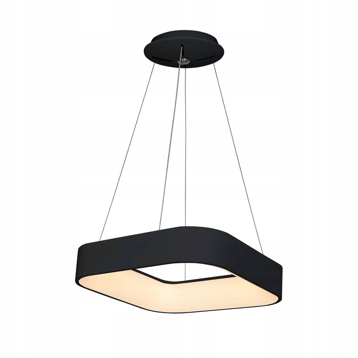 Závesná Lampa Oválna Štvorcová Astro Čierna 40W Led 3000K-4000K