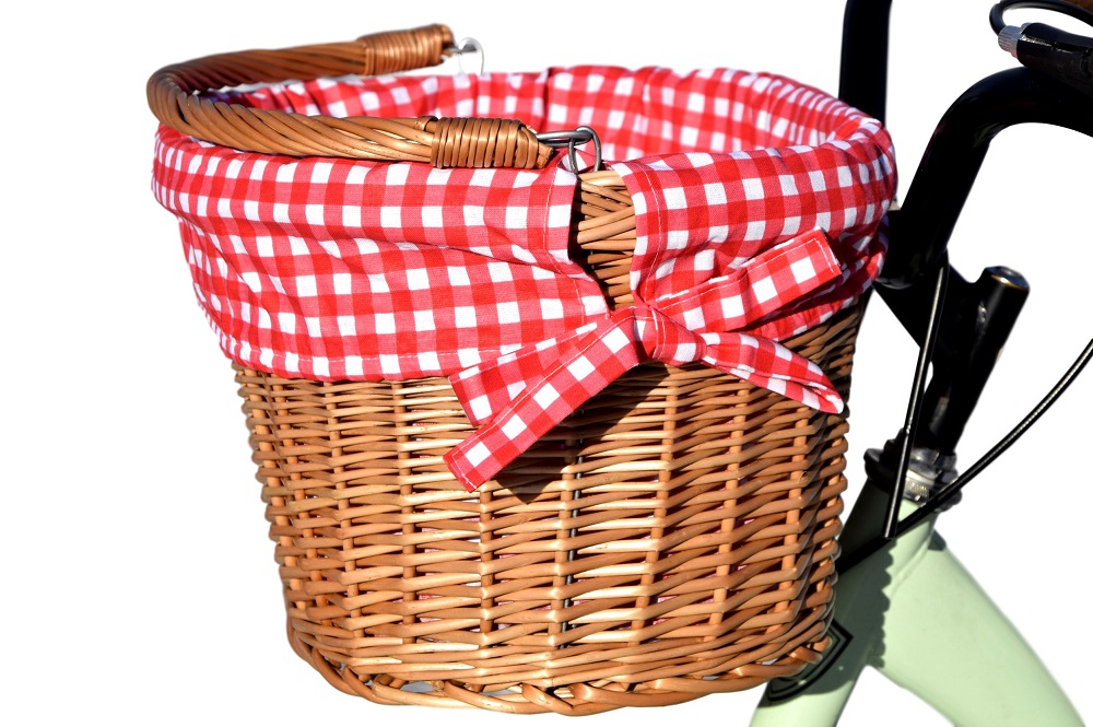 Koszyk wiklinowy na Rowerowy kosz obszycie 16kol