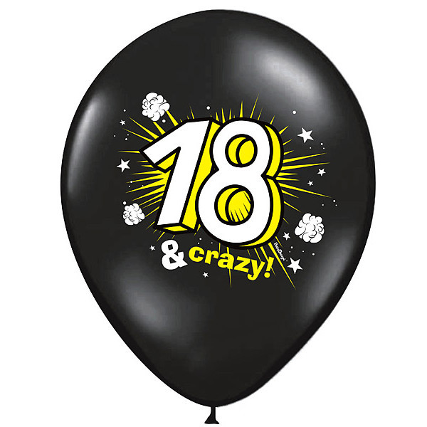 

Balon na 18 osiemnastkę Balony Czarny Crazy
