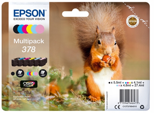 

6x tusz org. Epson T3788 Cmyk+lc+lm XP8500 XP8505