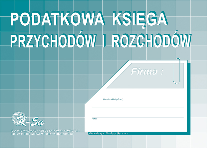 

Księga Przychodów I Rozchodów Komputerowa A4 K5