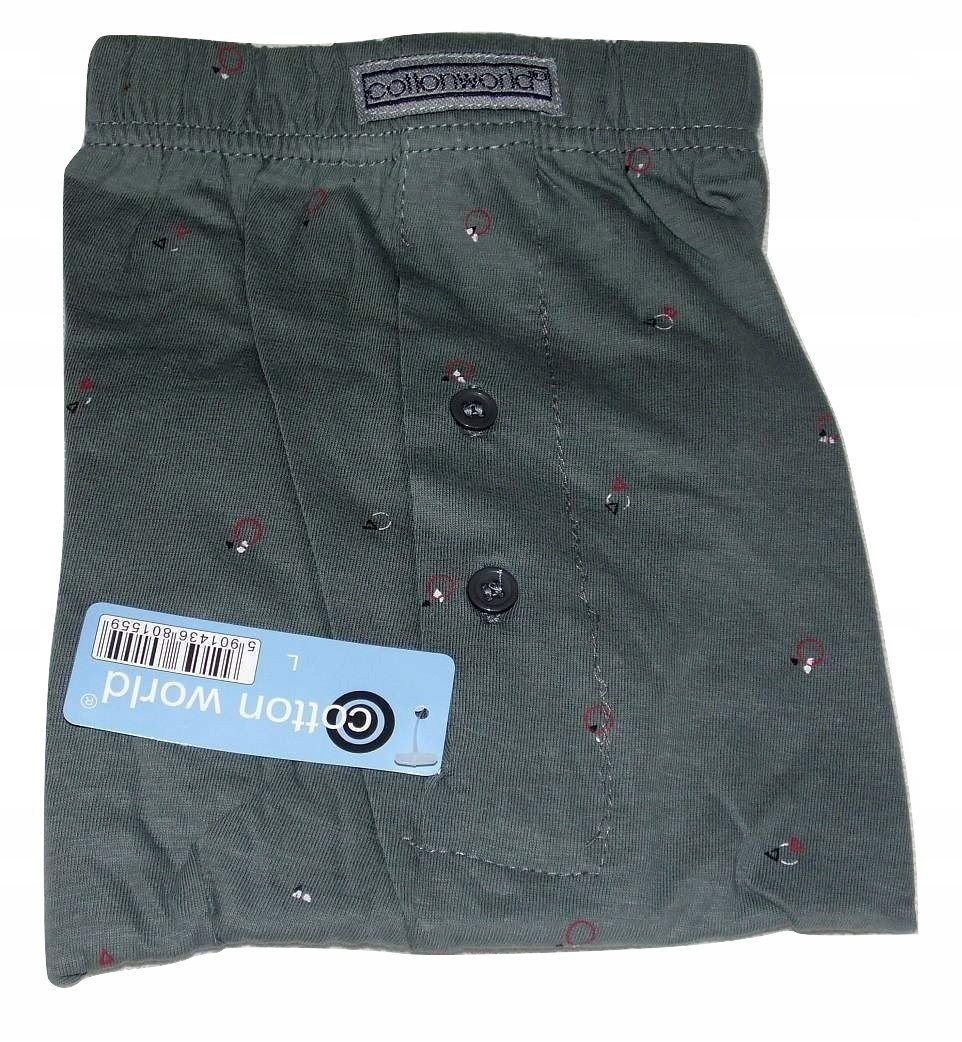 BOKSERKI LUŹNE 100% BAWEŁNA XXXL COTTON WORLD Wzór dominujący inny wzór