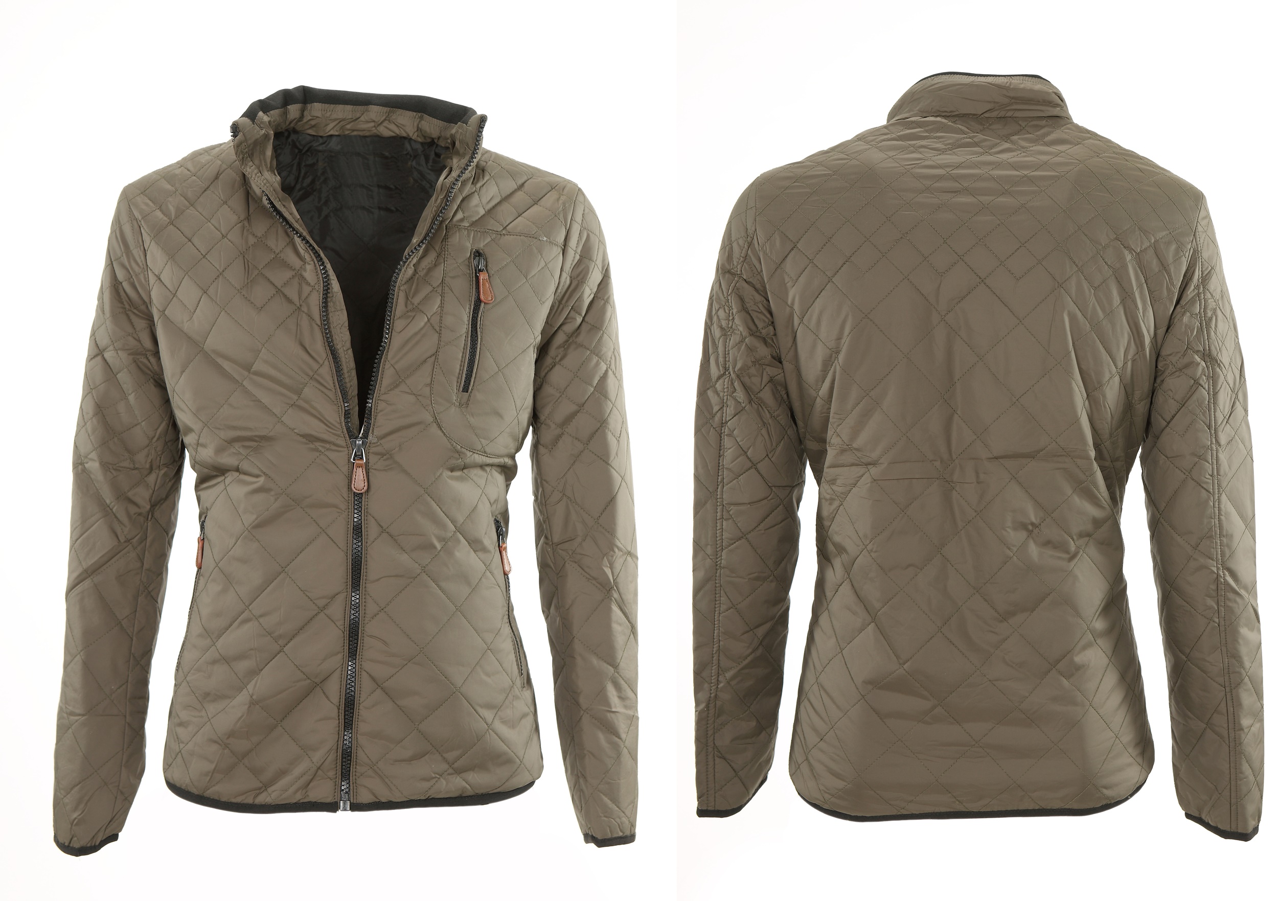 

63 Modna Kurtka Pikowana Military Khaki 170 cm