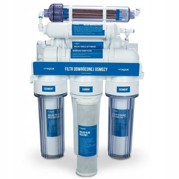 FILTR DO WODY RO7 JONIZATOR | FILTR ODWRÓCONEJ OSMOZY 75GPD Marka MyAqua