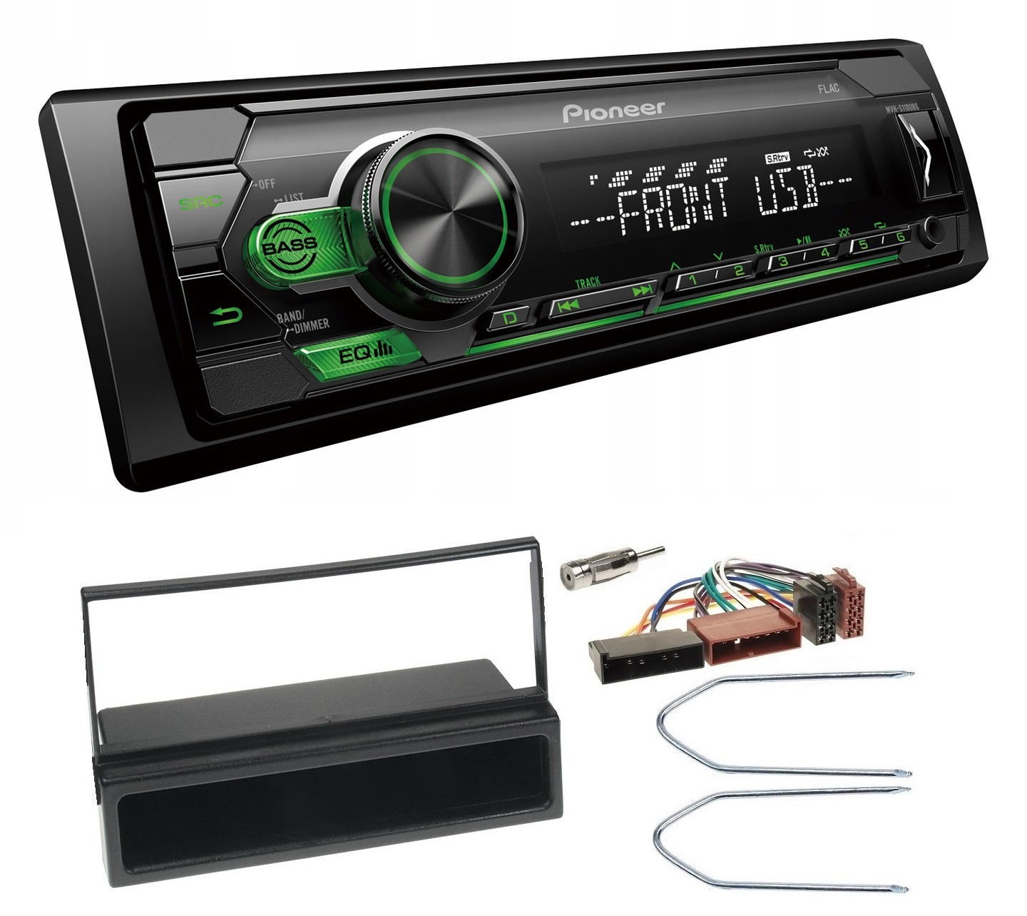 Pioneer MVH-S110UBG Autorádio Aux MP3 rámček Ford Galaxy MK2