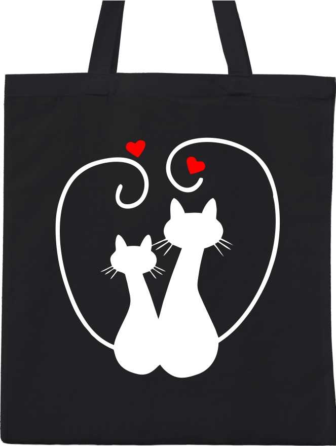 TORBA CZARNA Z ZAMKIEM DZIEŃ KOBIET PREZENT EKO