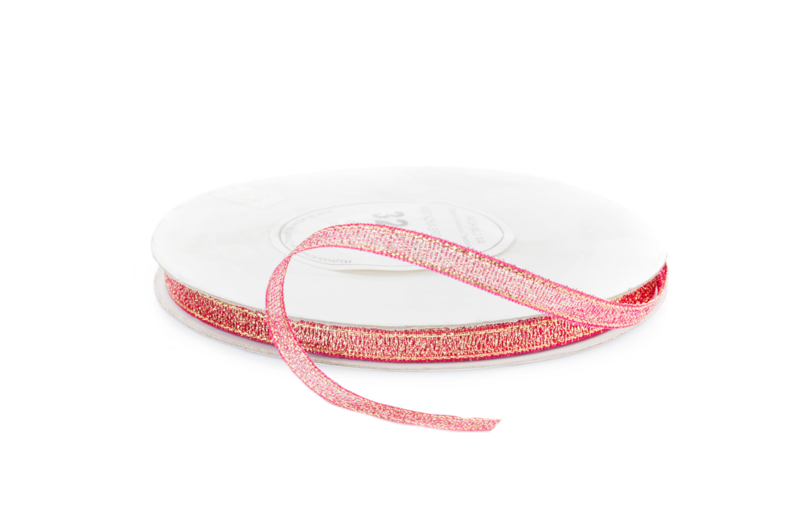 

Tasiemka Brokatowa Purpurowa Wstążka 6mm 032
