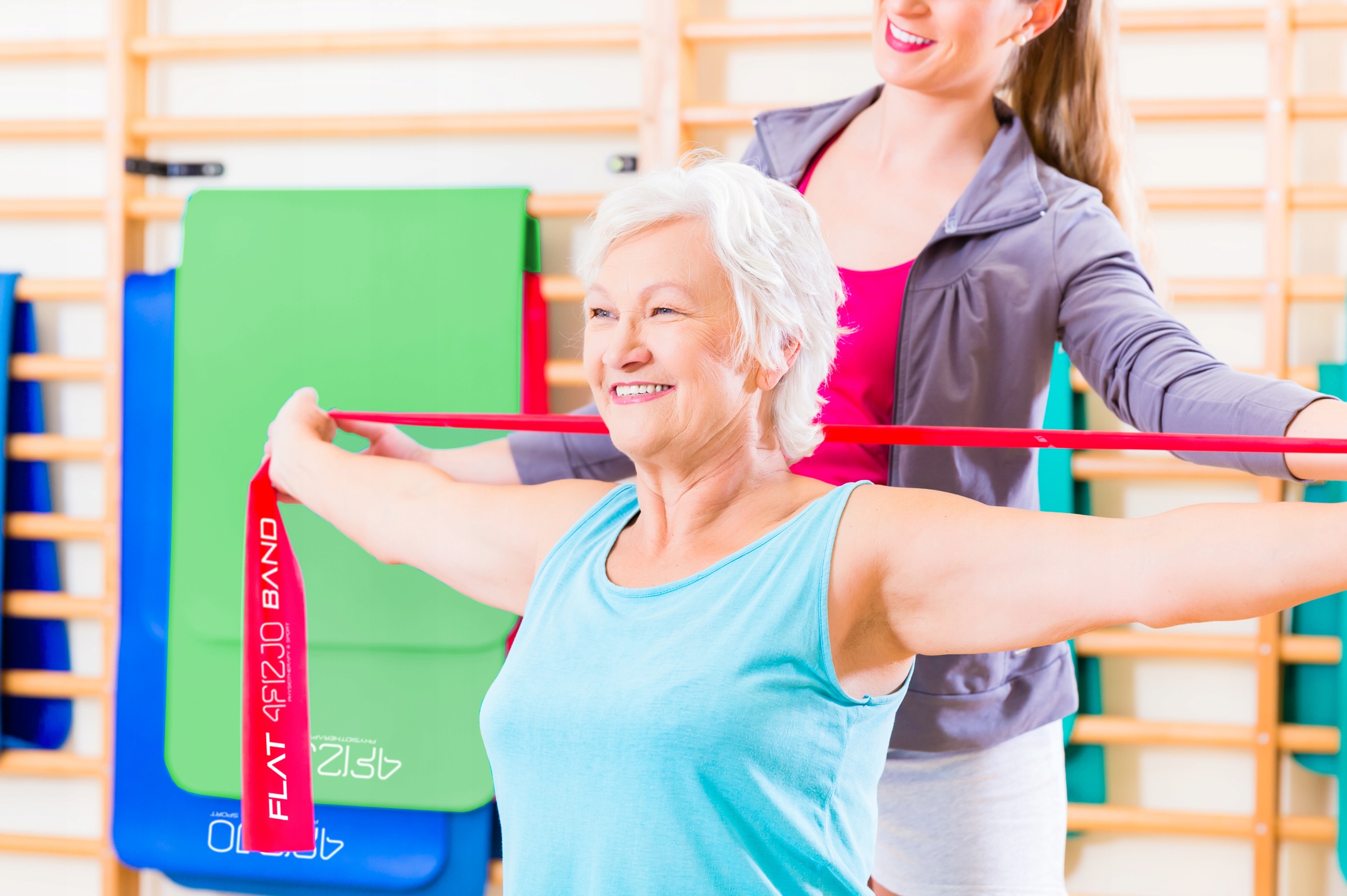 TAŚMA GUMA REHABILITACYJNA DO ĆWICZEŃ 2M FITNESS Kolor dominujący złoty