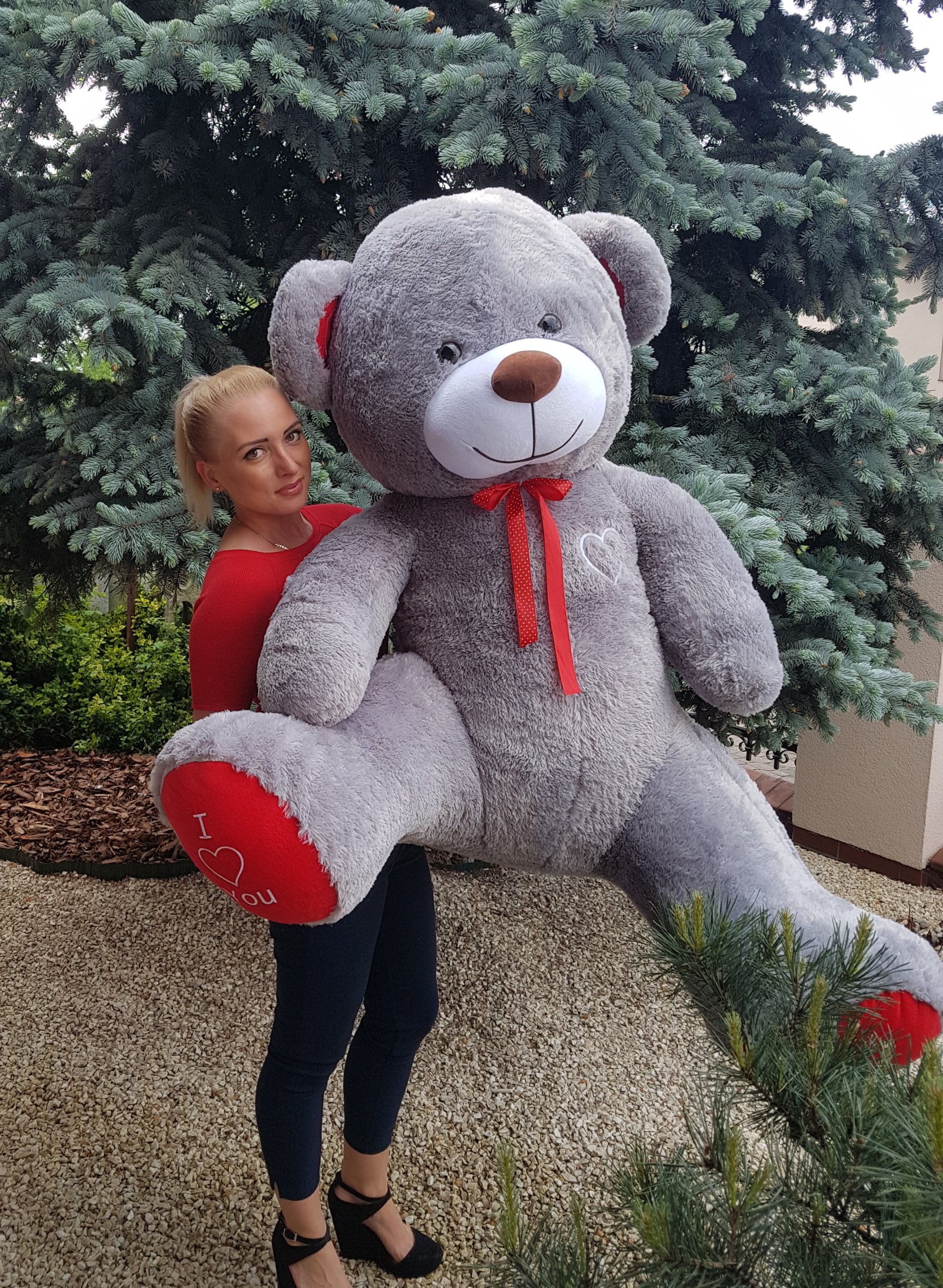 DUŻY MIŚ PLUSZOWY 190cm WIELKI PLUSZAK GIGANT - 3 Materiał Tkanina