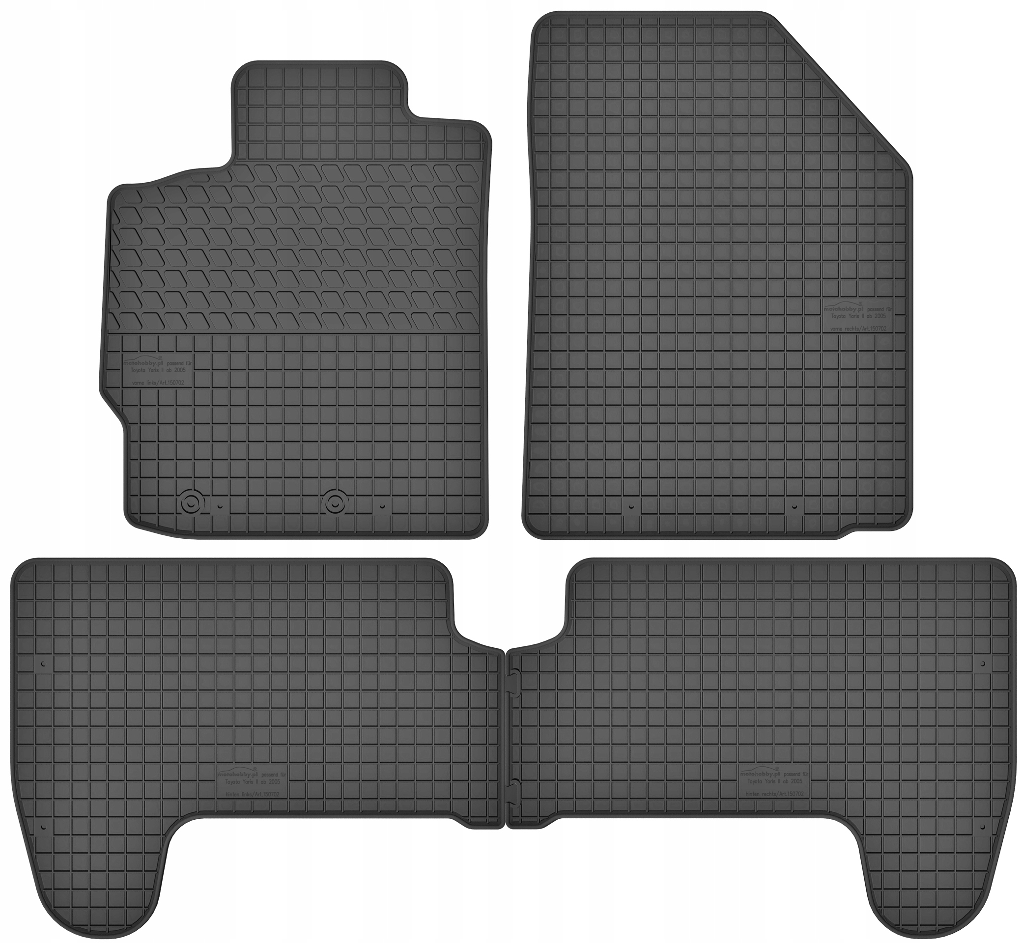 

Dywaniki gumowe zestaw do Toyota Yaris II 2 05-11