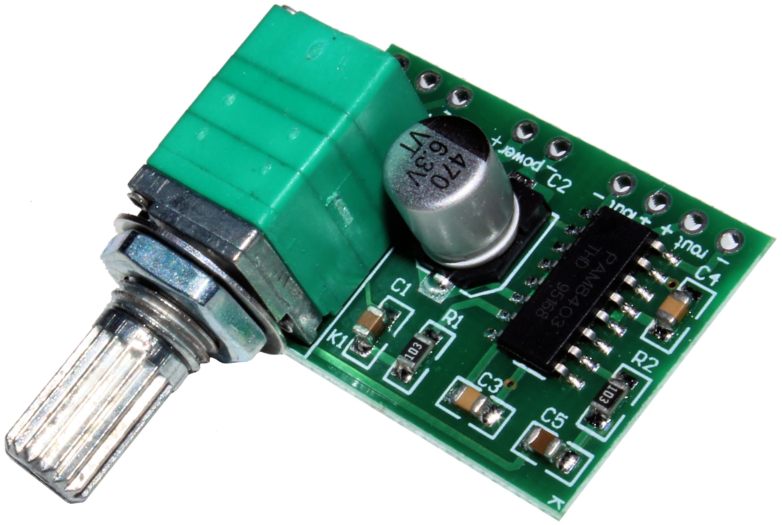 

Wzmacniacz Audio 2X3W PAM8403 Z Potencjometrem