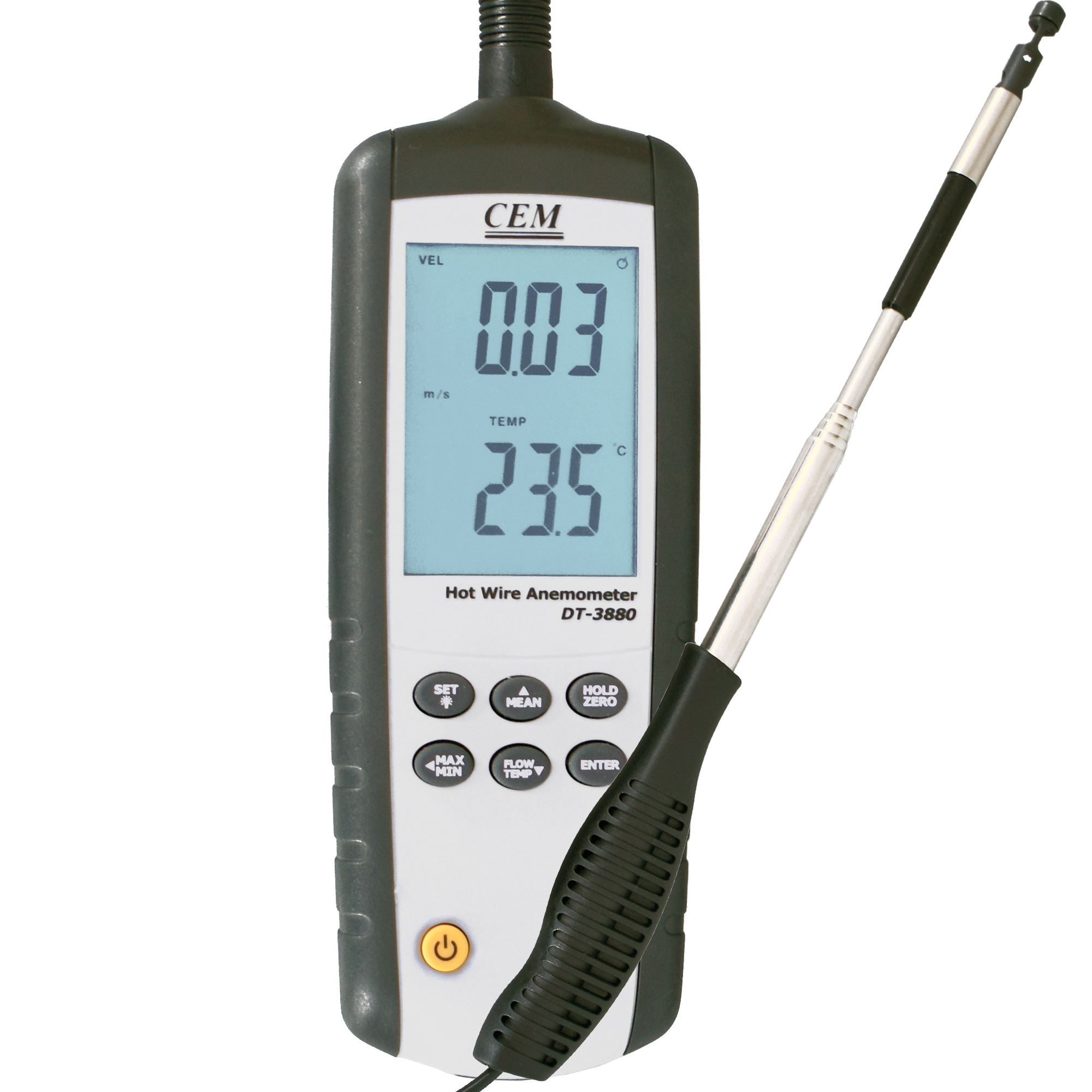 Termoanemometer výdaj prietoku Anemometer Cem