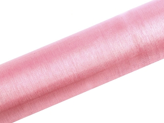

Organza organtyna 9,3m wstążka tiul 16cm Jasny Róż
