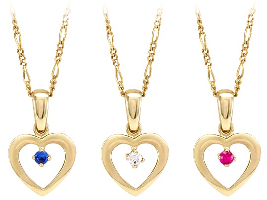 Srebrny ŁAŃCUSZEK 50cm WISIOREK SERCE szafir rubin cyrkonia Motyw serce