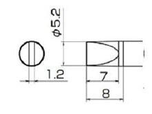 

Grot do stacji iSolder40 2702 TP5 płaski 5.2mm
