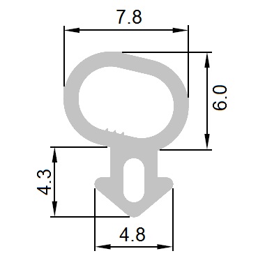 Uszczelki Do Okna Okien Okienne PANORAMA SZARE Kod producenta KP-1A