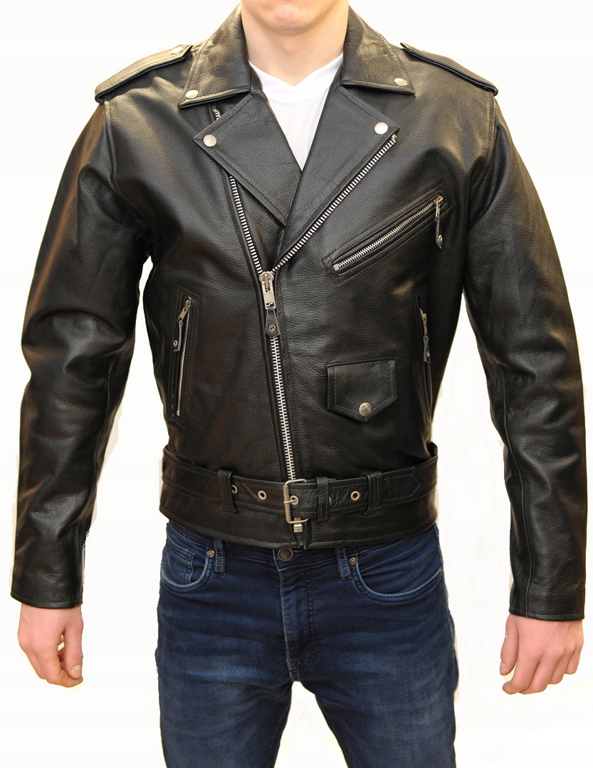 

Ramoneska Męska Kurtka Skórzana Rozm. 5XL