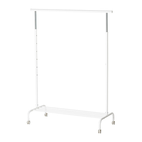 

Ikea Rigga wieszak na ubrania Biały wolnostojący
