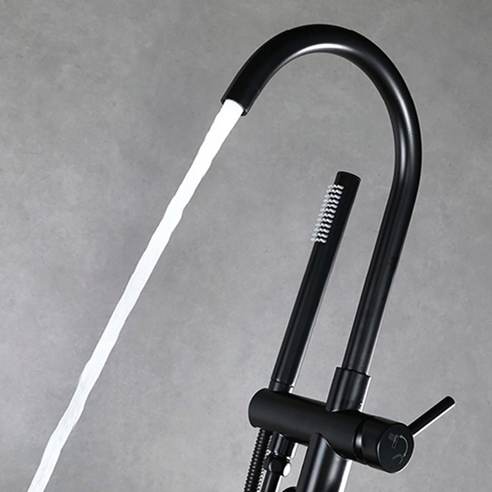 BATERIA WANNOWA PODŁOGOWA STOJĄCA CZARNA ROYAL Linia CARO