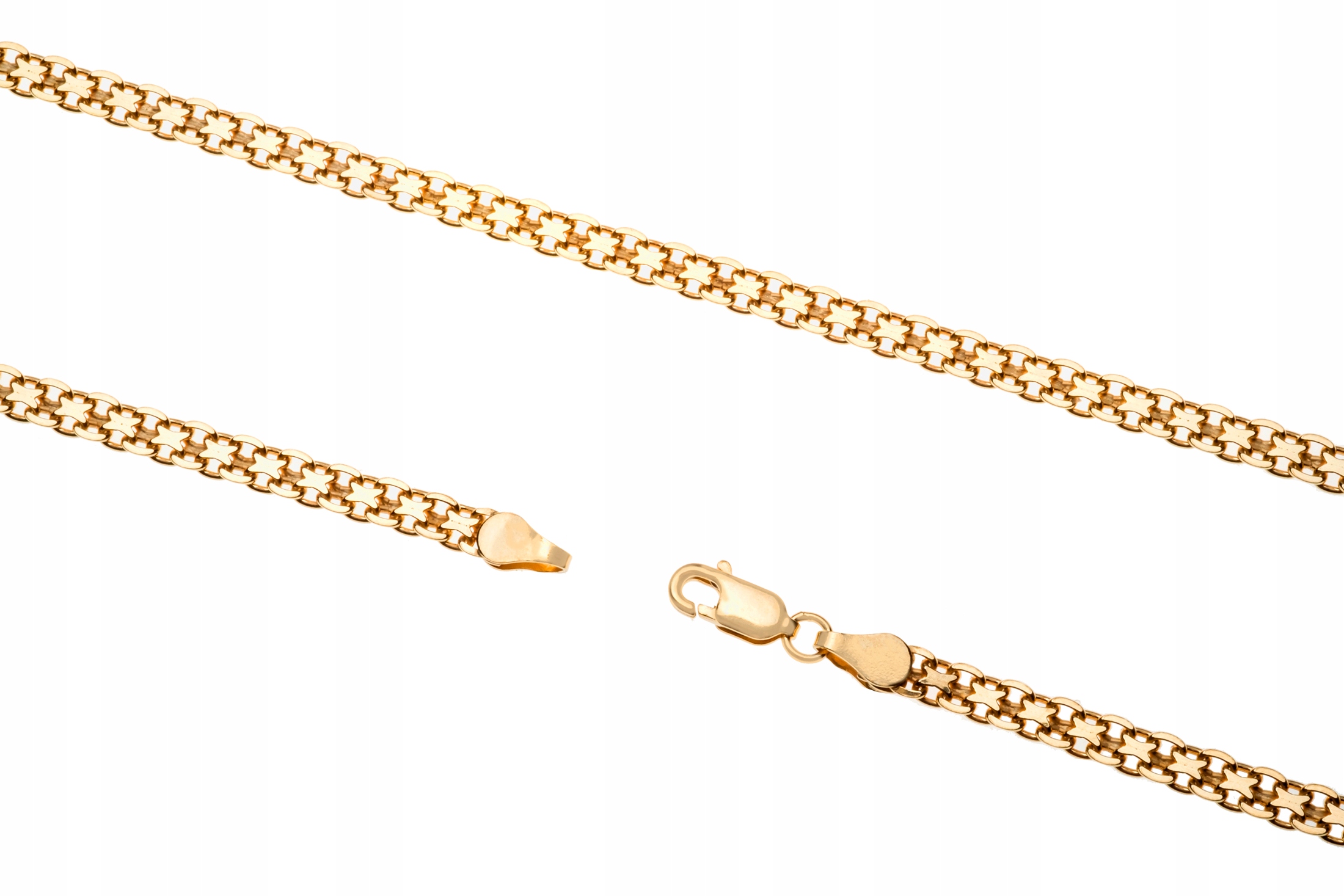 Stříbrný Řetízek Bismarck 45 CM 8 G Pozlacený!