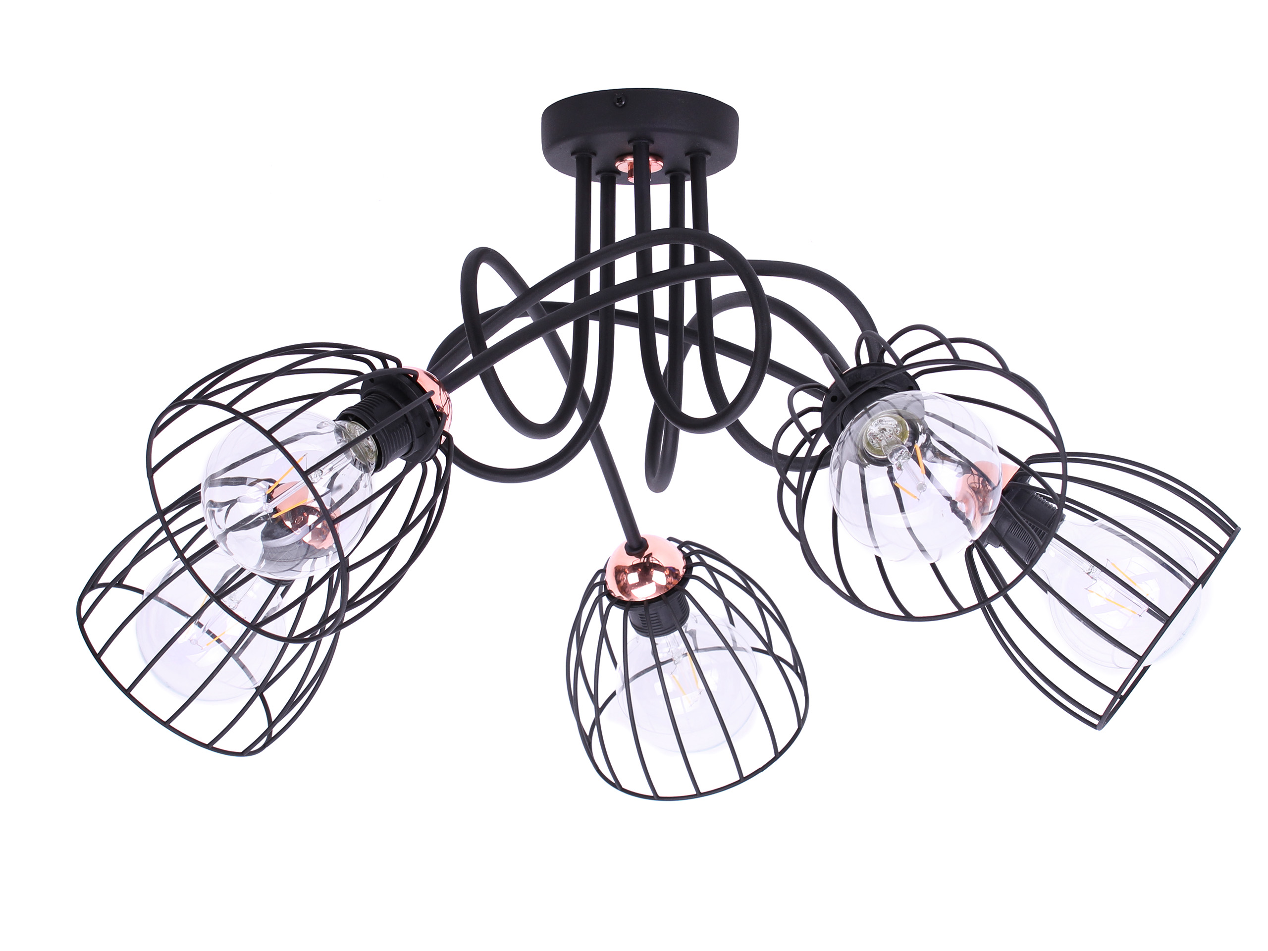 Závesná Stropná Lampa Luster Meď Loft Edison Do Obývačky Spálne