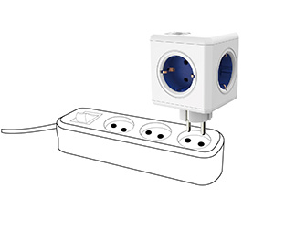 Listwa rozgałęźnik PowerCube Oryginal NIEBIESKI Długość przewodu 0 m