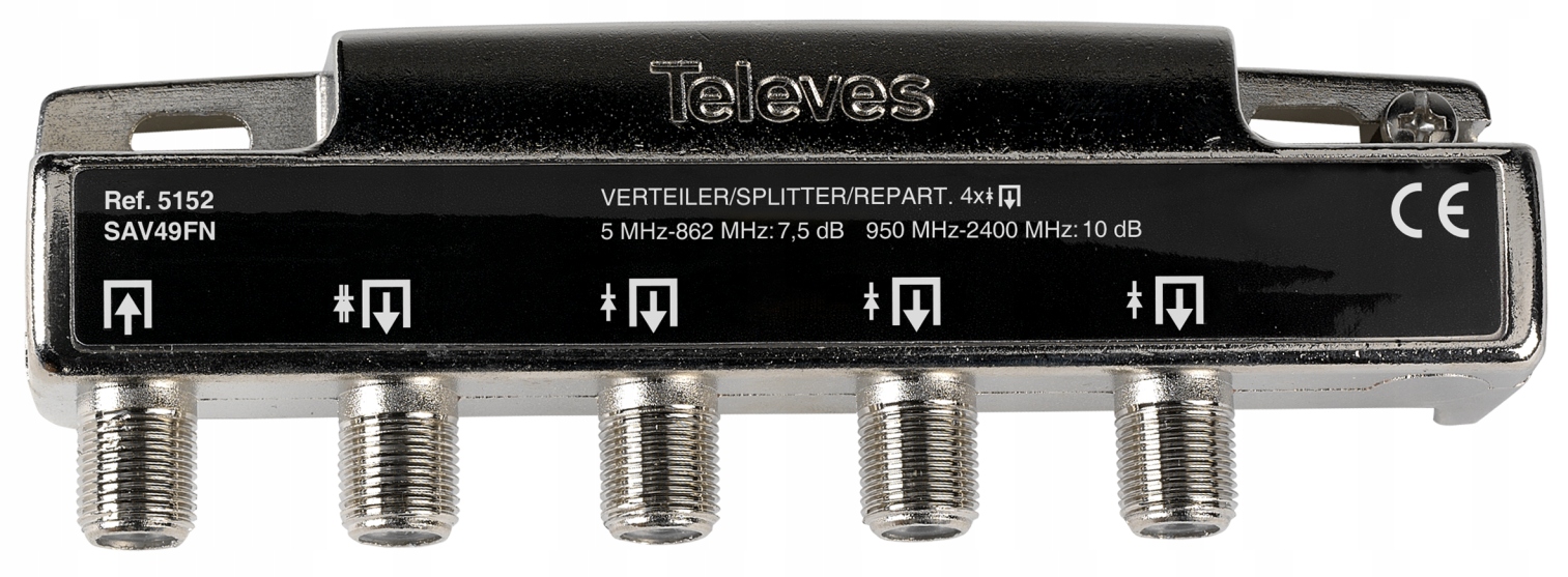 

Rozgałęźnik 1/4 Televes Splitter Rtv Sat Unicable