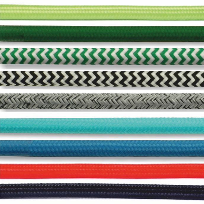 KABEL W OPLOCIE kolorowe kable 2X075