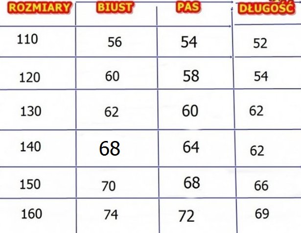 SUKIENKA DO TAŃCA nr.2 R.110 DZIECIĘCA 114 Marka inna
