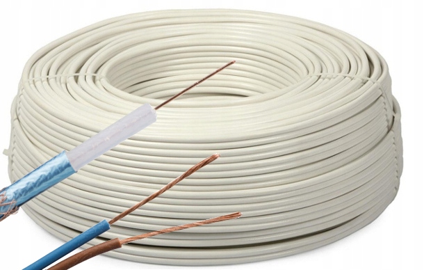 

Kabel Przewód Do Kamer Z Zasilaniem RG59+2x0,5 50m