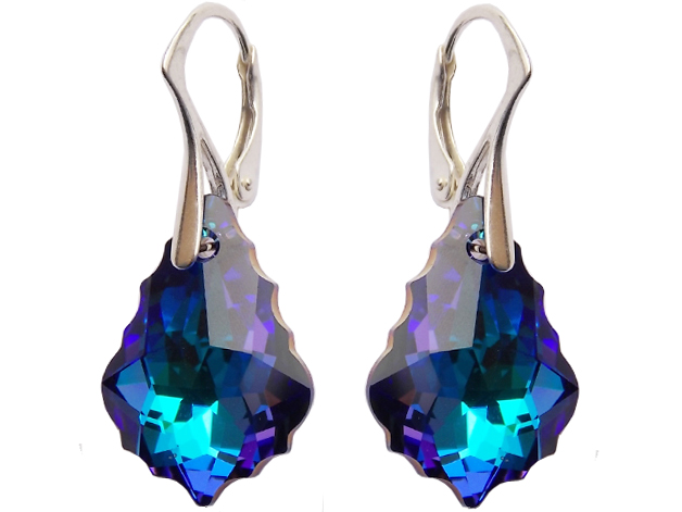 

Kolczyki Swarovski Baroque 22mm Heliotrope