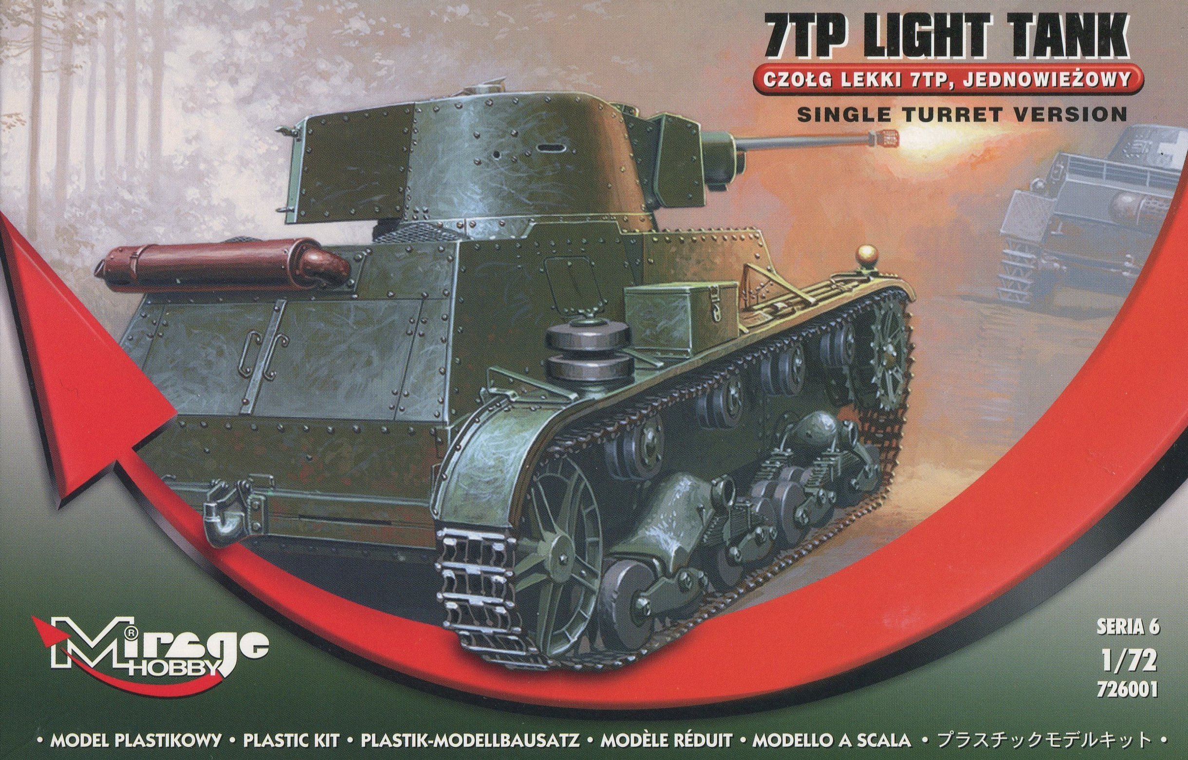 Czołg lekki 7TP jednowieżowy, Mirage Hobby 726001