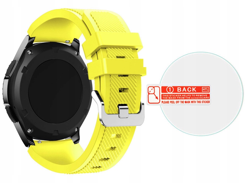 

Żółty Silikonowy pasek Samsung Gear S3 + Szkło 9H
