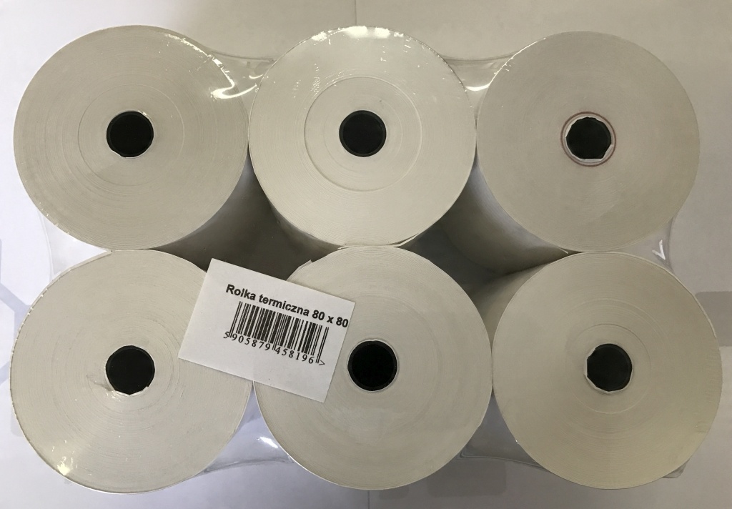 

Rolki termiczne papier do kasy 80x80 Bez Bpa