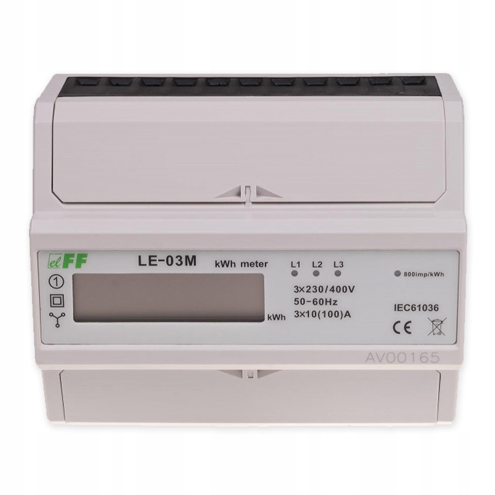 

F&f Licznik Zużycia Energii 3F 100A LCD LE-03M