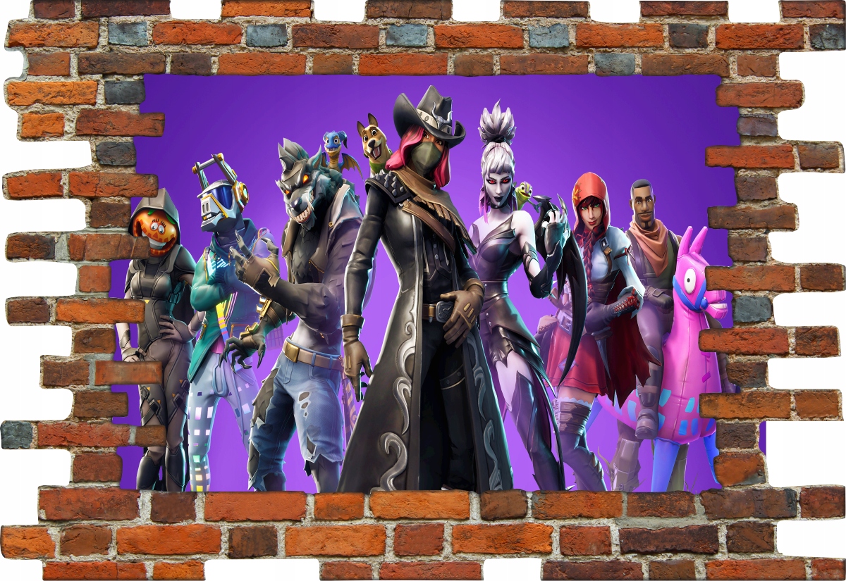 Fortnite Fototapeta Naklejka Dziura W Scianie100cm 7796911034 Allegro Pl