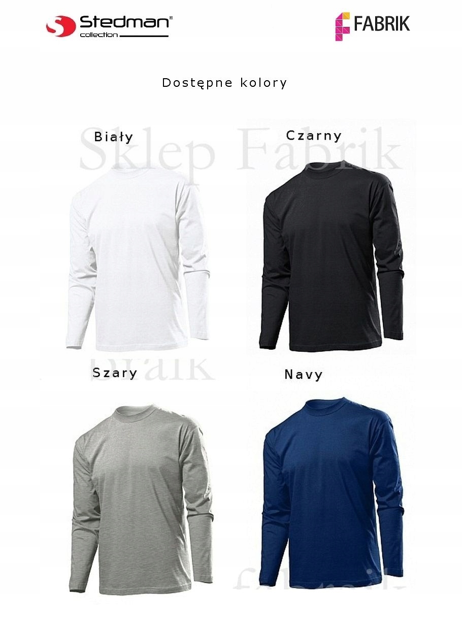 STEDMAN koszulka z dł. rękawem 4KOL LONGSLEEVE L Dekolt okrągły