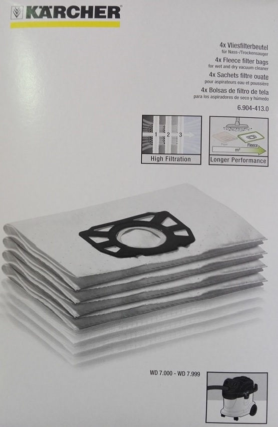 Kärcher papierové filtračné vrecká do vysávača WD3 200 MV3 10ks + 1 filter