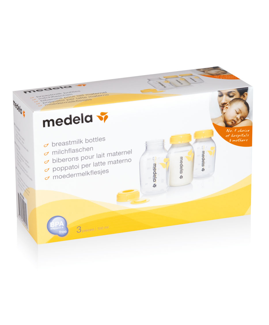 Medela 3x Butelka 150ml Na Pokarm + 2x Smoczek S Pojemność 150 ml