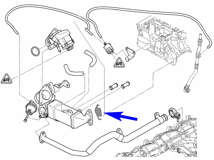 Заглушка рециркуляции отработавших газов BMW 2.0 3.0 D N47 N47S N57 N57S M67 Part number Z_EGR_55