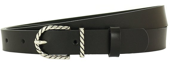 

Skórzany Pasek Damski Skóra Naturalna 2,4cm Czarny