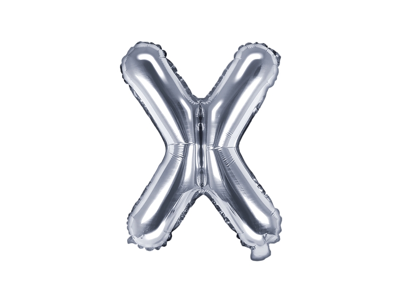 

Balon foliowy Litera X 35cm, srebrny