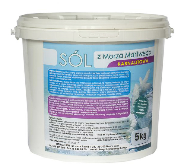 

Karnalitowa Sól Z Morza Martwego 5 kg Importer