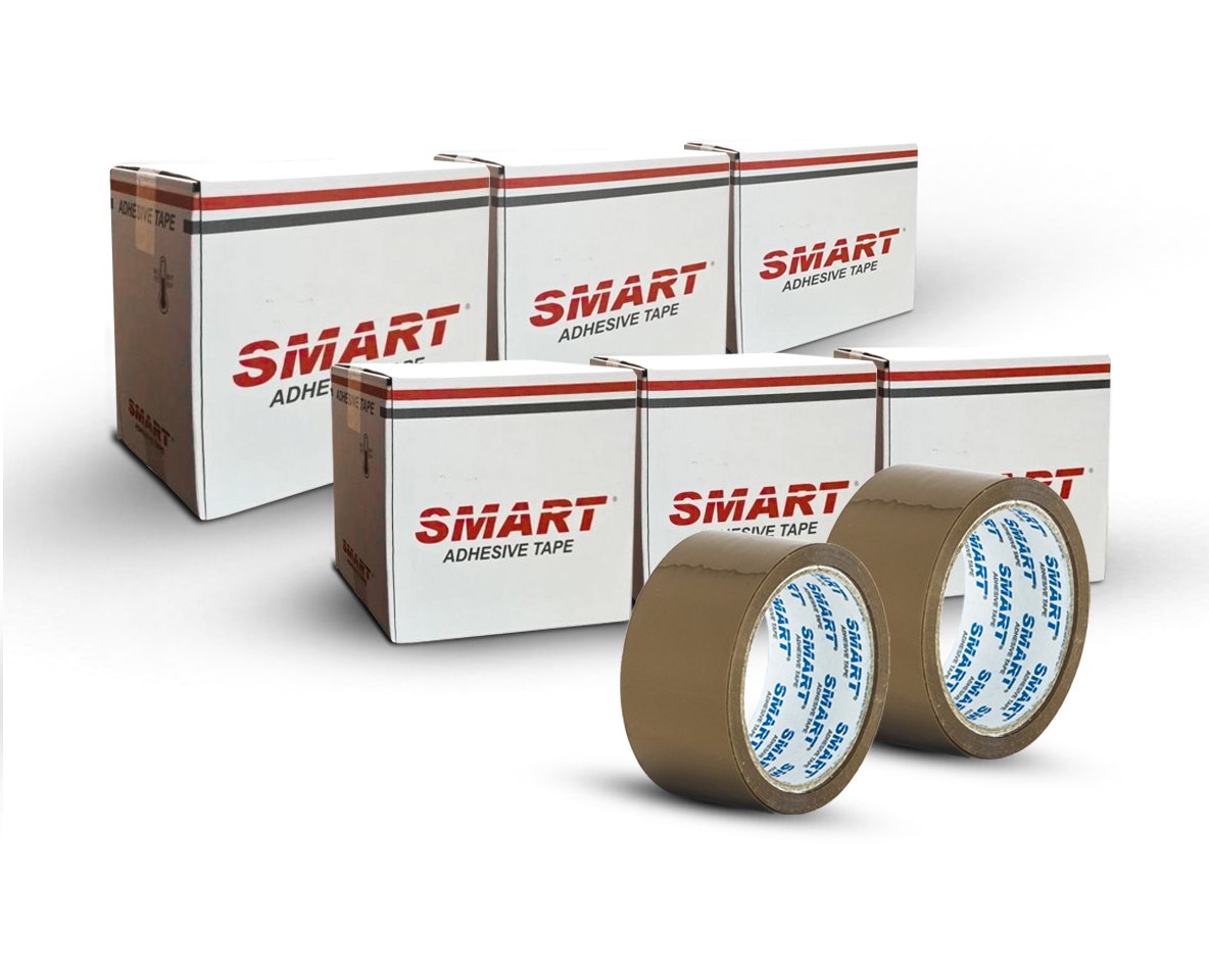 TAŚMA PAKOWA 48/66 KLEJĄCA TRANSP BRĄZ SMART 216SZ