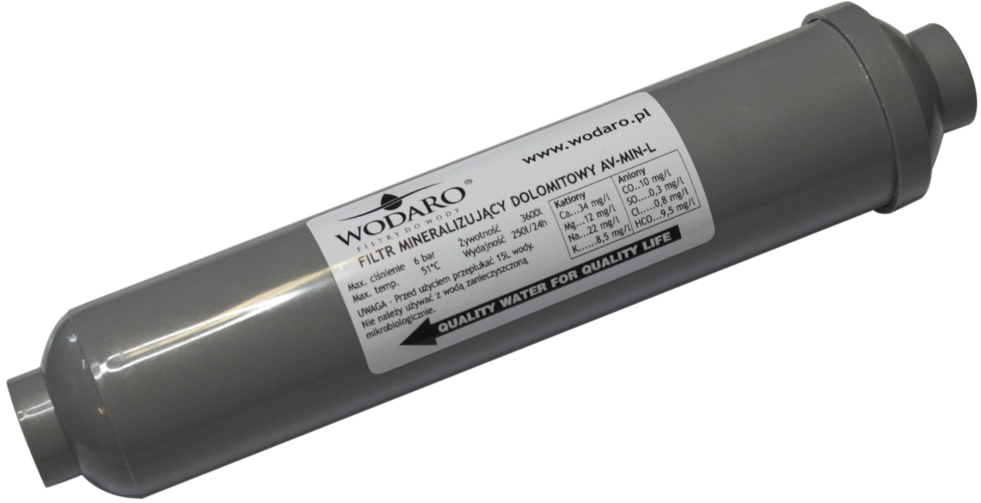 

Filtr Mineralizujący Dolomitowy wodaRO Graphite
