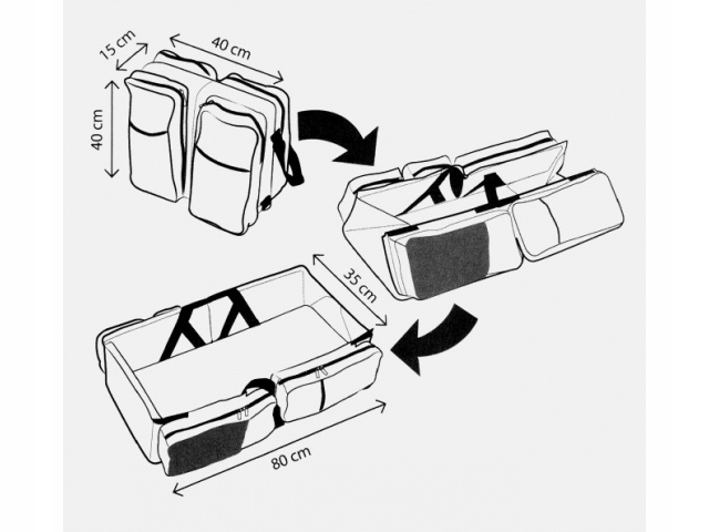 TORBA PRZEWIJAK ŁÓŻECZKO TURYSTYCZNE 4w1 KOLORY Marka inny