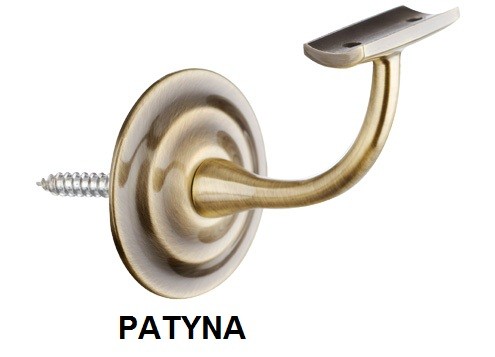 UCHWYTY DO PORĘCZY, WSPORNIK UCHWYT - MOSIĄDZ MAT. Kolor złoty