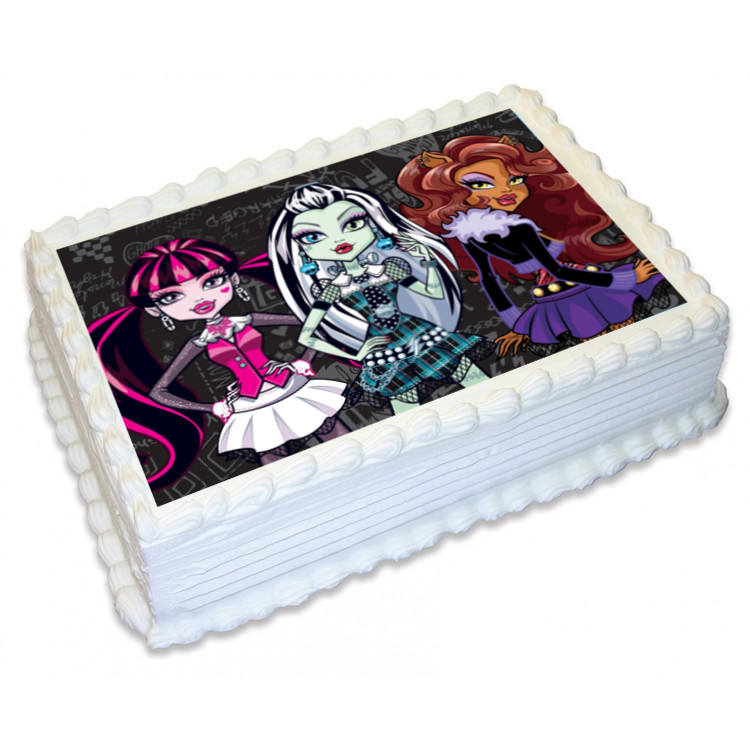 Bardzo Gruby Oplatek Na Tort Monster High Duzy A4 7298982384 Allegro Pl