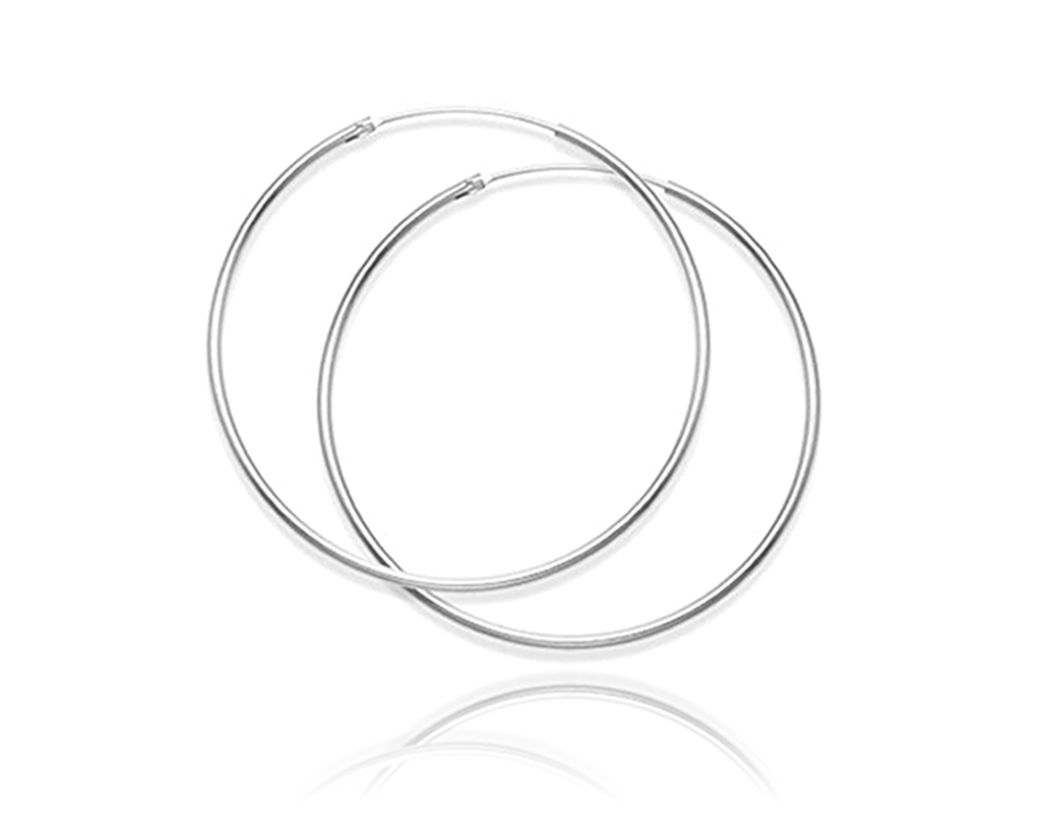 

Srebrne Kolczyki Klasyczne Kółka 5cm Srebro 925